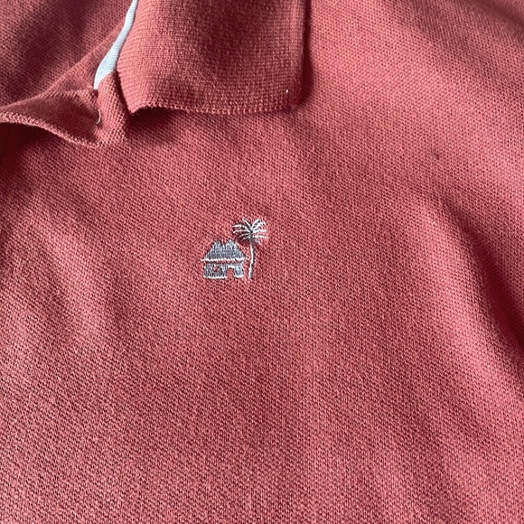 Caribbean Joe Mauve Polo Style Top with 3/4 Length Sleeves. PXL - Picture 4 of 5